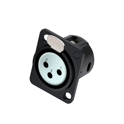 1pc 3Pin XLR Male/Female Panel Mount Chassis MIC Socket Audio Microphone Jack Plug Connector,Zinc Alloy Shell+Copper Contact