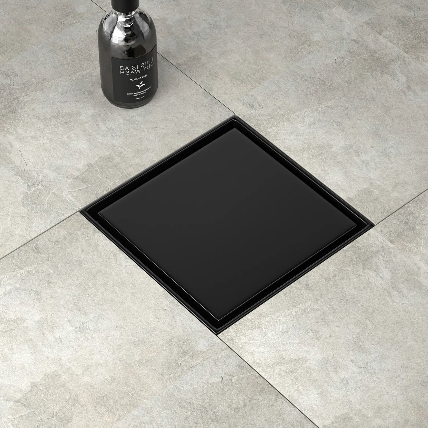 Wholesale Modern 4 Inch 304 Stainless Steel Floor Drain Black Tile-In Design for Bathroom Free Shipping in USA