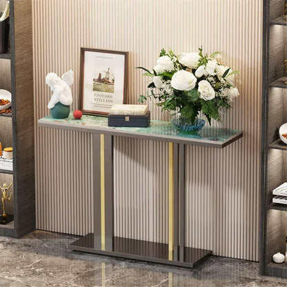 Luxury Marble Console Table for Living Room,Behind Couch Sofa,Hallway Entryway Table,Modern Narrow Furniture,Free Shipping