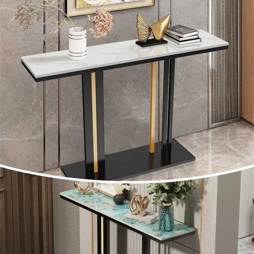 Luxury Marble Console Table for Living Room,Behind Couch Sofa,Hallway Entryway Table,Modern Narrow Furniture,Free Shipping