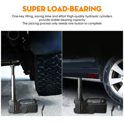 KUNFINE 12V 5Ton 150 W Rated Power 13 A Max.Current Car Electric Tire Lifting Car Jacks Hydraulic Air Infatable Car Floor Jack