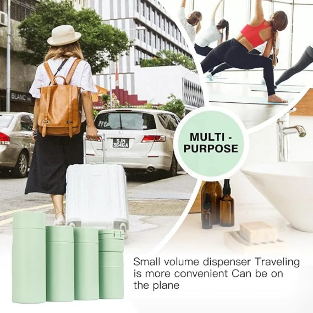5pcs Travel Cream Dispenser Bottles Set Travel Bottles Toiletry Containers Set, TSA Approved, Travel Essentials