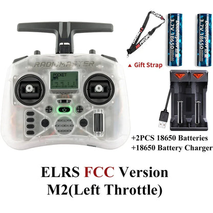 Radiomaster Pocket EdgeTX 2.4G Radio Controller FCC LBT (Mode2 Left-handed Throttle ) CC2500 / ELRS Hall Gimbal Transmitter