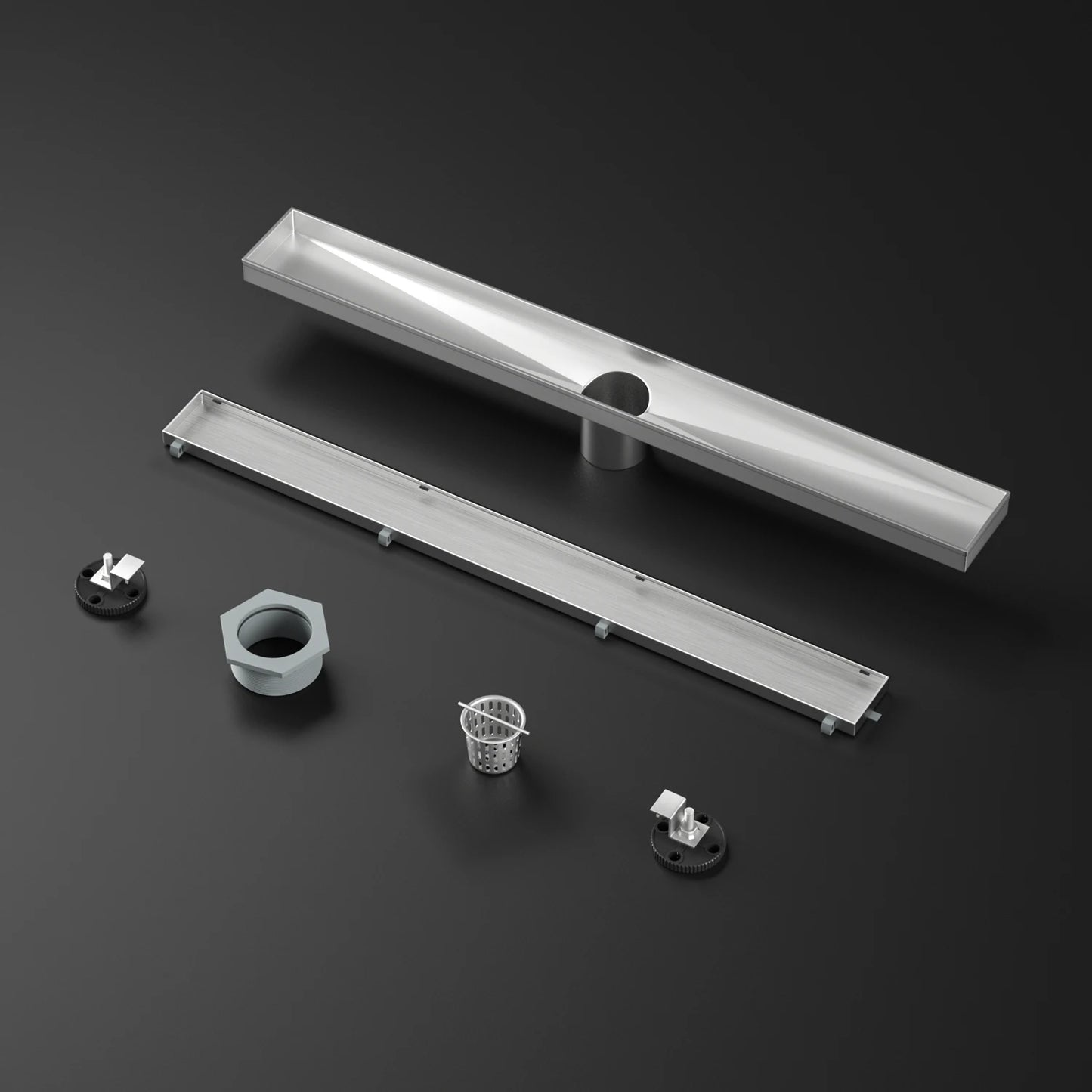 Dropshipping Available 28 Inch Brushed Stainless Steel Tile Insert Hidden Shower Drain