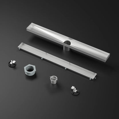 Dropshipping Available 28 Inch Brushed Stainless Steel Tile Insert Hidden Shower Drain