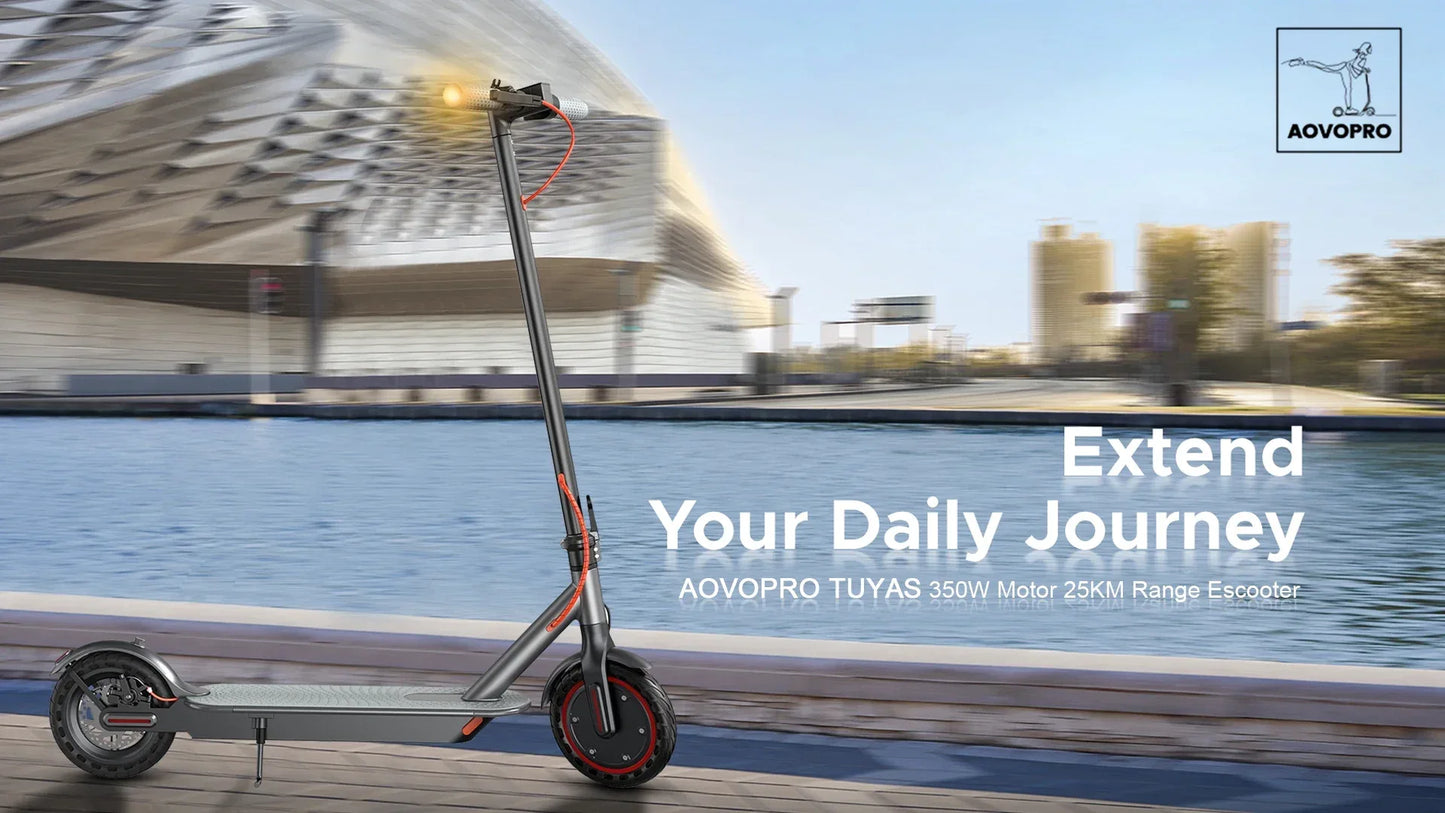 2026 New AOVOPRO P7 Turn Signal Electric Scooter 350W 8.5 Inch Tire Smart Escooter 31KM/H 36V10.5AH Electric Scooter for Adults