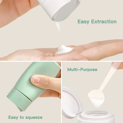 5pcs Travel Cream Dispenser Bottles Set Travel Bottles Toiletry Containers Set, TSA Approved, Travel Essentials
