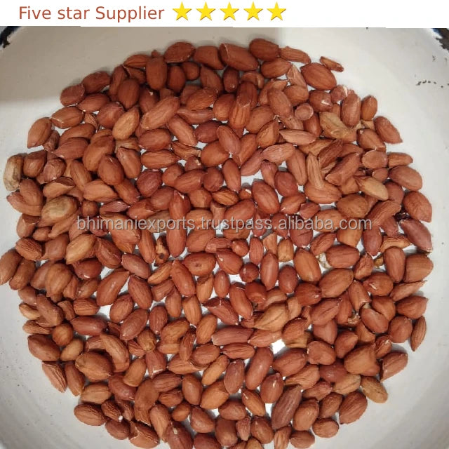Wholesale Natural Brown Skin Raw Dried Peanut Kernels Bulk Grade GMO Free 25/30/50kg 40kg Jute Bags APEDA Certified India Low