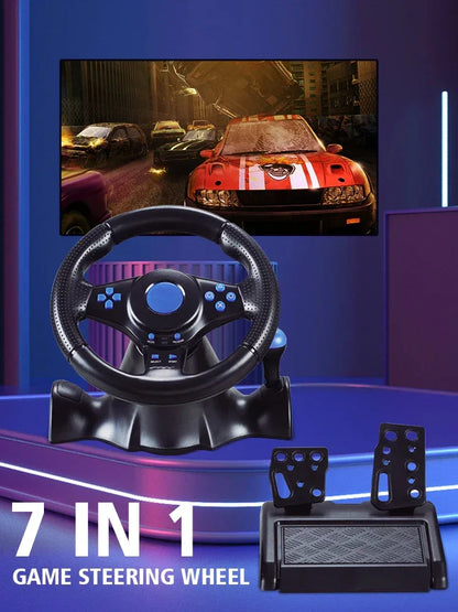 7 in 1 Racing Game Steering Wheel Vibration Controller Simulation Racing Pedals for switch/xbox 360/xbox one/pc/ps4/3/Android