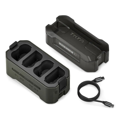 TILTA EN-EL15C Battery 2400mAh Portable Charging Station (4 Channel) for Nikon ZR Z8 Z7 Z6 Z63/62 Z5 ZF Z7II Z6II D850 D810 D710