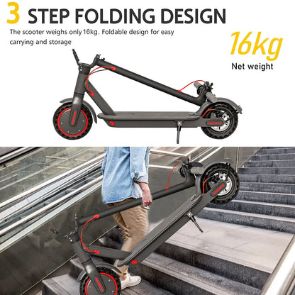 2026 New AOVOPRO P7 Turn Signal Electric Scooter 350W 8.5 Inch Tire Smart Escooter 31KM/H 36V10.5AH Electric Scooter for Adults