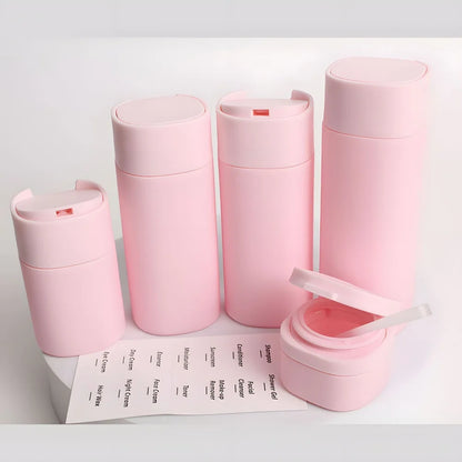 5pcs Travel Cream Dispenser Bottles Set Travel Bottles Toiletry Containers Set, TSA Approved, Travel Essentials