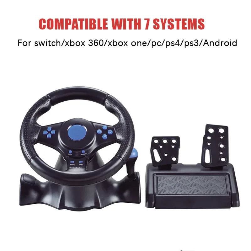 7 in 1 Racing Game Steering Wheel Vibration Controller Simulation Racing Pedals for switch/xbox 360/xbox one/pc/ps4/3/Android