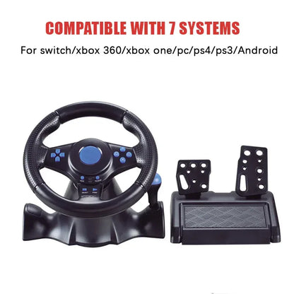 7 in 1 Racing Game Steering Wheel Vibration Controller Simulation Racing Pedals for switch/xbox 360/xbox one/pc/ps4/3/Android