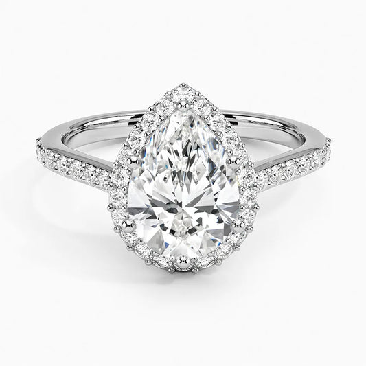14K White Gold Oval Cut VVS Lab Grown Diamond Marseille Set Engagement Jewelry Ring Premium Quality For Professional Women Gift by PDG ibma