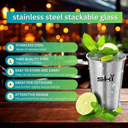 High Quality Wholesale  Stainless Steel Pint Cup Shot Wine Glasses Metal Cup for Drinking Outdoors Serving Hot Cold Drinks