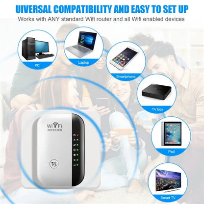 300Mbps Wireless WIFI Extender Repeater 2.4G Home Router Wifi Range Signal Amplifier Network UK Plug