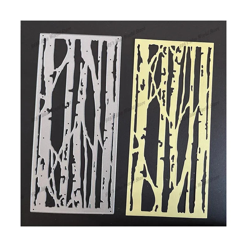 New Arrival Autumn Leaf Trees Background Metal Cutting Dies for 2025 DIY Scrapbooking Winter Frame Card Making Note Stencils