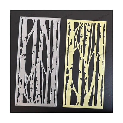 New Arrival Autumn Leaf Trees Background Metal Cutting Dies for 2025 DIY Scrapbooking Winter Frame Card Making Note Stencils
