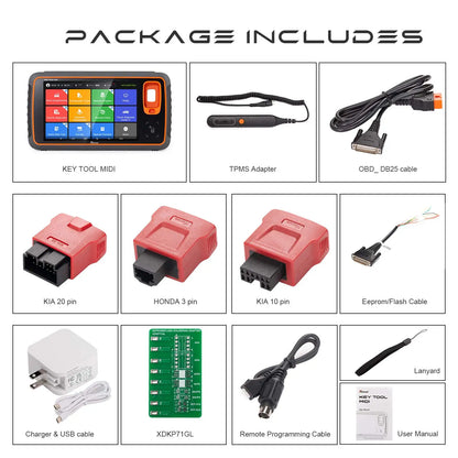 US Version Free Ship XHORSE XDKMD0EN MIDI Key Tool Basic Version 2-in-1 IMMO & Tire Pressure Sensor Programmer