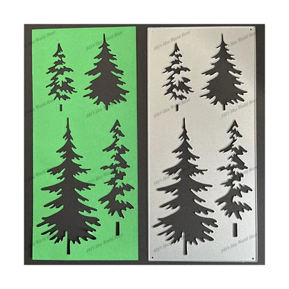New Arrival Autumn Leaf Trees Background Metal Cutting Dies for 2025 DIY Scrapbooking Winter Frame Card Making Note Stencils