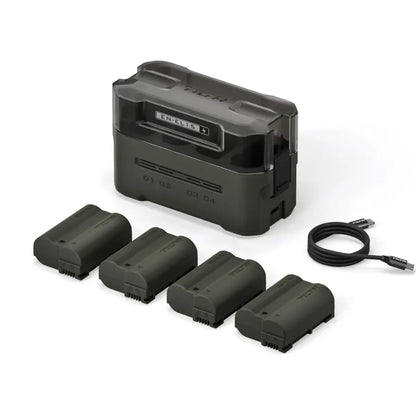 TILTA EN-EL15C Battery 2400mAh Portable Charging Station (4 Channel) for Nikon ZR Z8 Z7 Z6 Z63/62 Z5 ZF Z7II Z6II D850 D810 D710