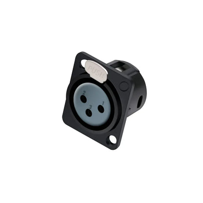 1pc 3Pin XLR Male/Female Panel Mount Chassis MIC Socket Audio Microphone Jack Plug Connector,Zinc Alloy Shell+Copper Contact