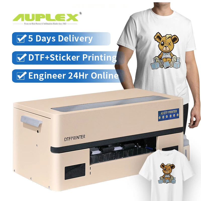Auplex Stable Quality Dtf Roll Feeder for L1800 A3 Dtf Printer with Powder Shaker