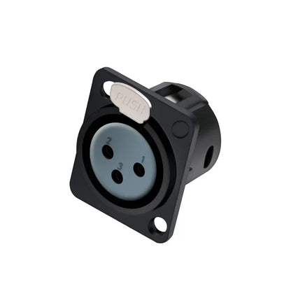 1pc 3Pin XLR Male/Female Panel Mount Chassis MIC Socket Audio Microphone Jack Plug Connector,Zinc Alloy Shell+Copper Contact