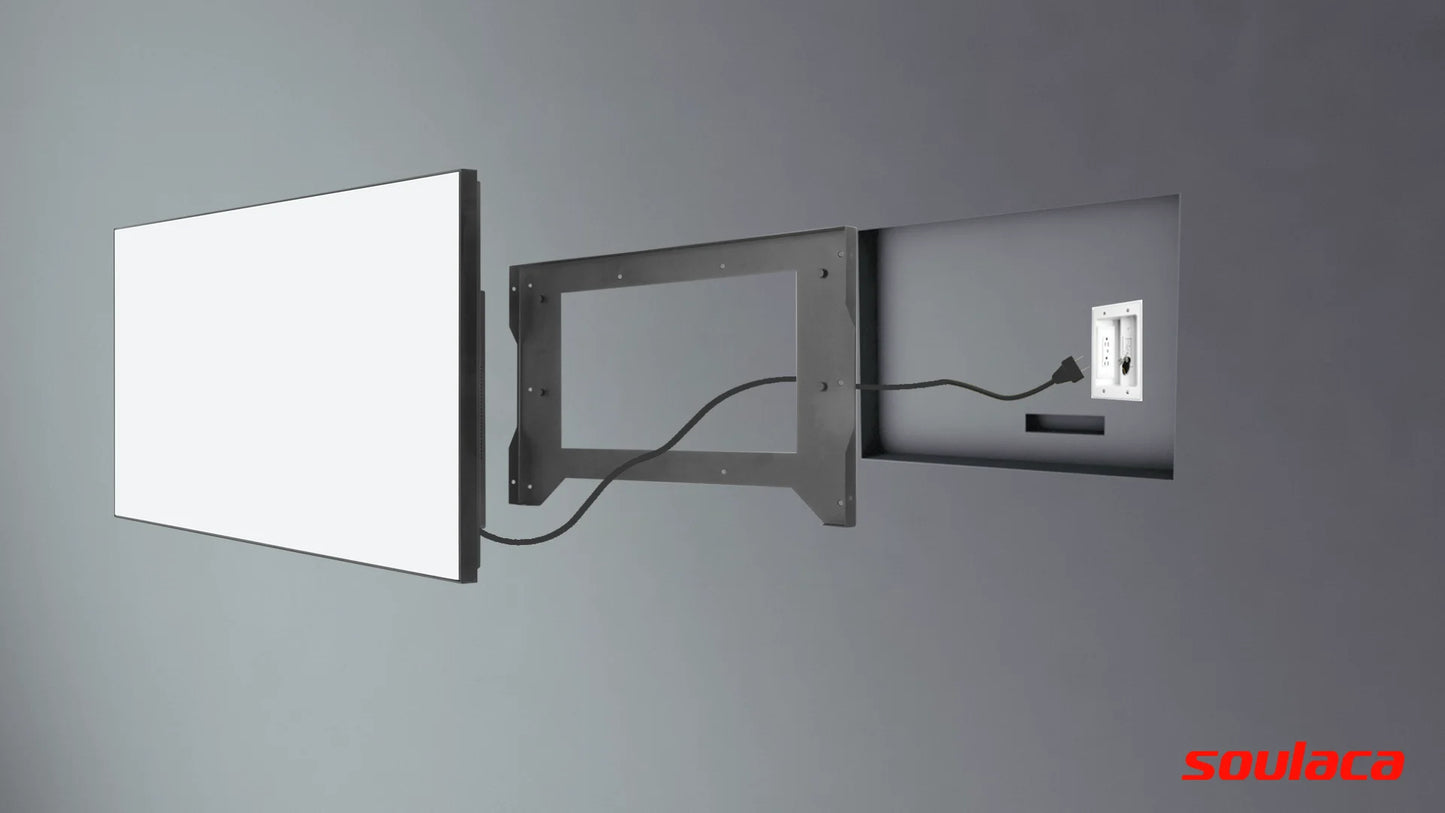 Souria 32inch Smart Mirror Touchscreen FHD LED TV Water Resistant Magic Android Bluetooth DTV Tuner Bathroom SPA Kitchen