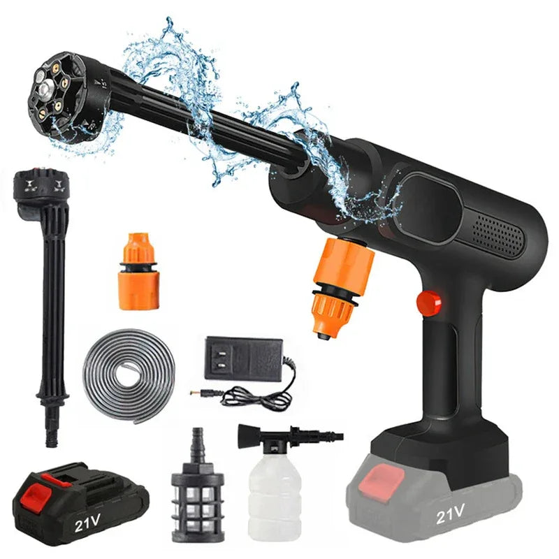 95Bar Cordless Electric High Pressure Washer 800W 6-IN-1 Car Washing Garden Water Gun for Makita 21V Battery Spray Gun
