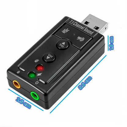 ELE-GATE SOUND.02 7.1 Channel 3D USB 2.0 Lightweight High-Speed Sound Card Adapter for PC with External Installation in Stock