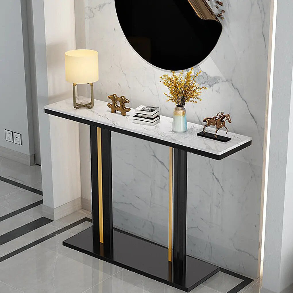 Luxury Marble Console Table for Living Room,Behind Couch Sofa,Hallway Entryway Table,Modern Narrow Furniture,Free Shipping