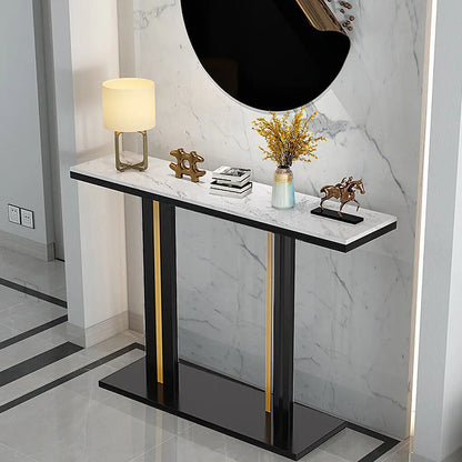Luxury Marble Console Table for Living Room,Behind Couch Sofa,Hallway Entryway Table,Modern Narrow Furniture,Free Shipping