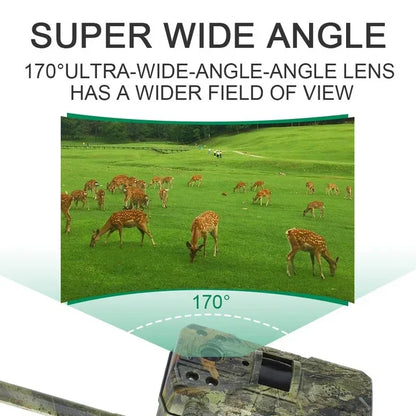 Solar shooting Trail Camera 20M PIR Motion Detection storm Camera 4K 14MP 4G SIM Card 30M Nigh Vision mAh