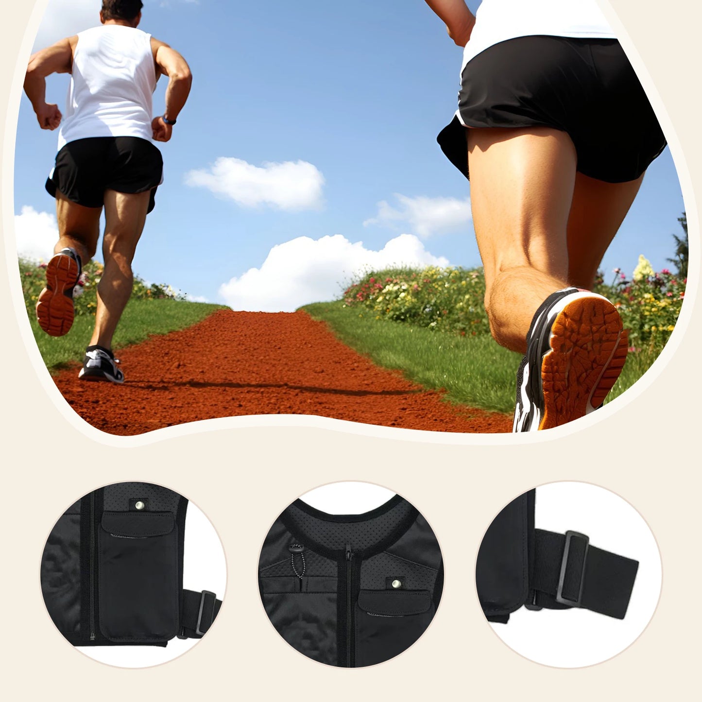Running Backpack Hiking Bag Breathable Waterproof Portable Water Bottle Backpack Cycling Backpack for Camping, Adventure