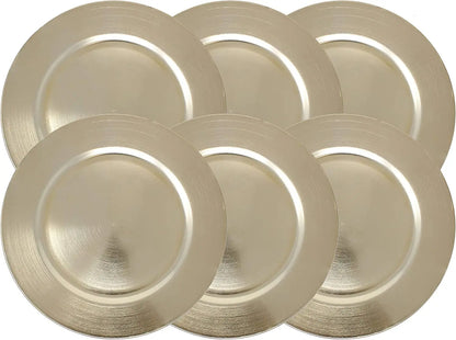 Top Selling Wholesale Traditional Serveware Metal Gold Stainless Steel Charger Plate for Dinner Plates for Home and Kitchen
