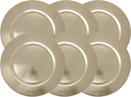 Top Selling Wholesale Traditional Serveware Metal Gold Stainless Steel Charger Plate for Dinner Plates for Home and Kitchen by PDG ibma