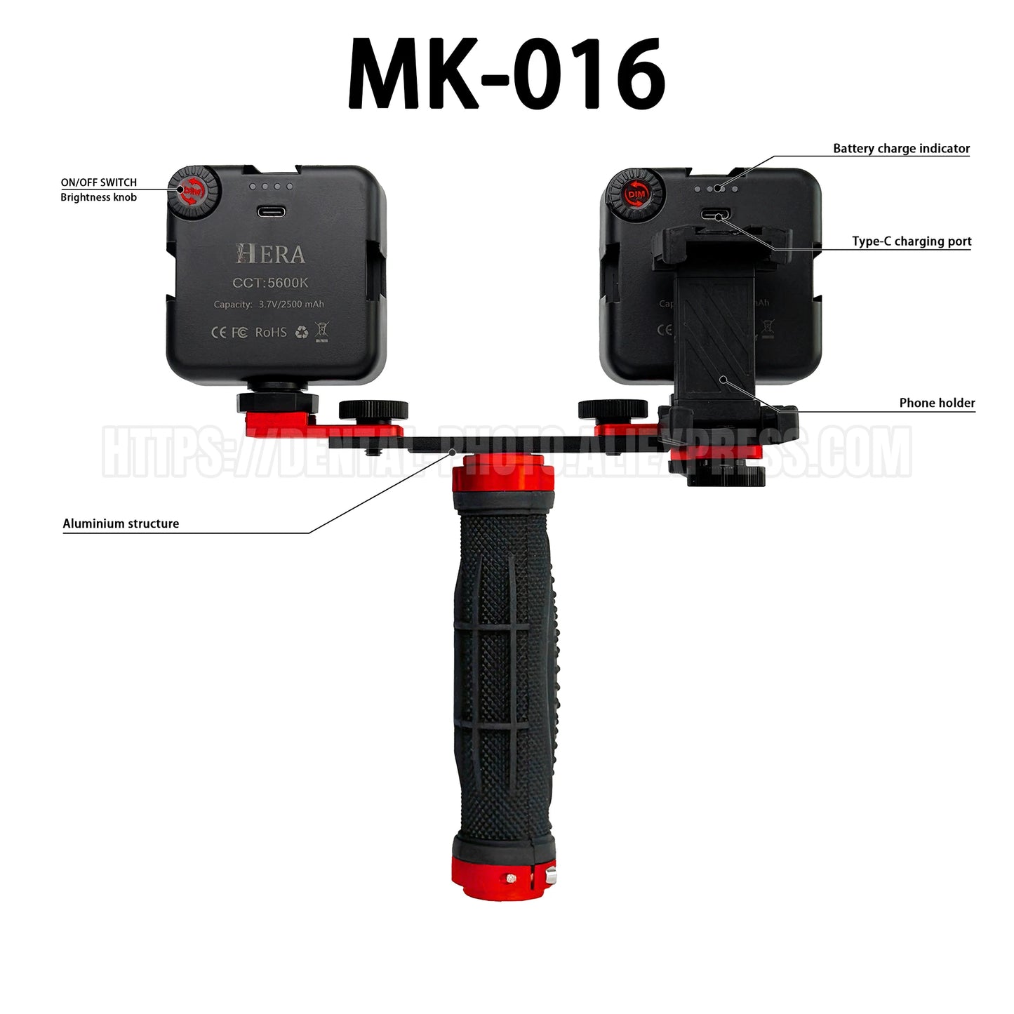 Mobile Photography LED Light Phone Photo Video Flashlight Lighting for Macro, Nail, Manicure Makeup Photography