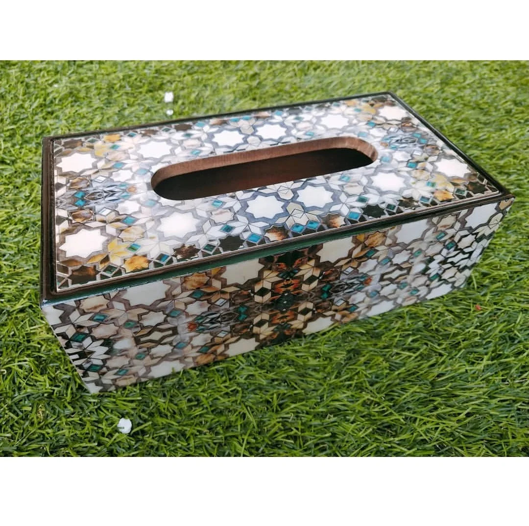 Handcrafted Enamel MDF Board Classic Customized Size Tissue Dispenser for Wedding & Event Decor