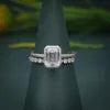 Top Trending Emerald IGI Certified VVS Lab Grown Diamond Bridal Set With 14k Gold Eternity Wedding Band For Women At Low Price