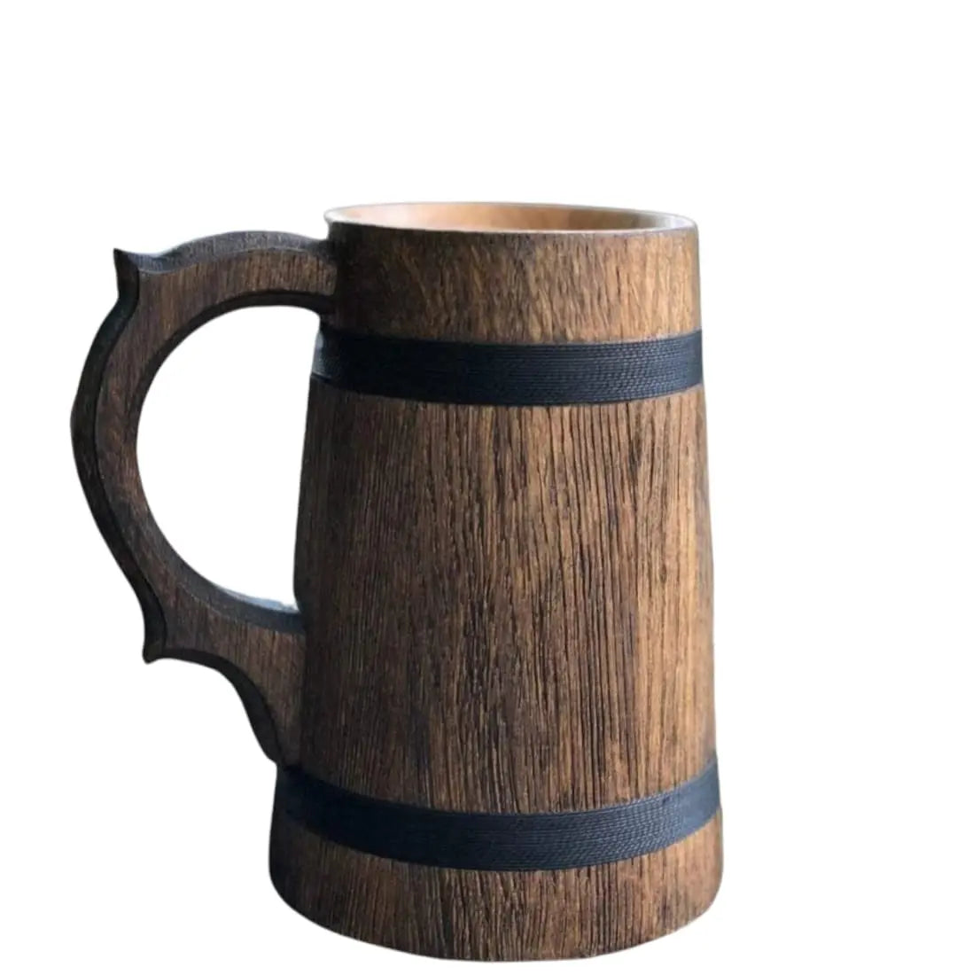 Classic Handmade Wooden Beer Tea Mug-Eco-Friendly Customizable Design Logo Custom Size Presents-CRAFT ZONE EXPORT Best Quality