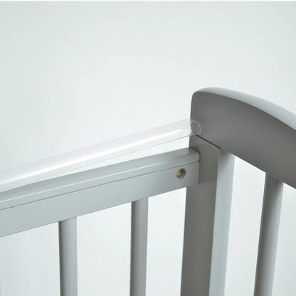 mcc direct Brooklyn Baby Cot Crib With Water repellent Mattress and Safety Wooden Barrier (125 x 66 cm)