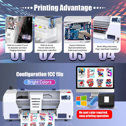 European Warehouse Stock A3 XP600 DTF Flatbed Printer Ready to Print T Shirts Bags Hats Fast Start Your Printing Service Today