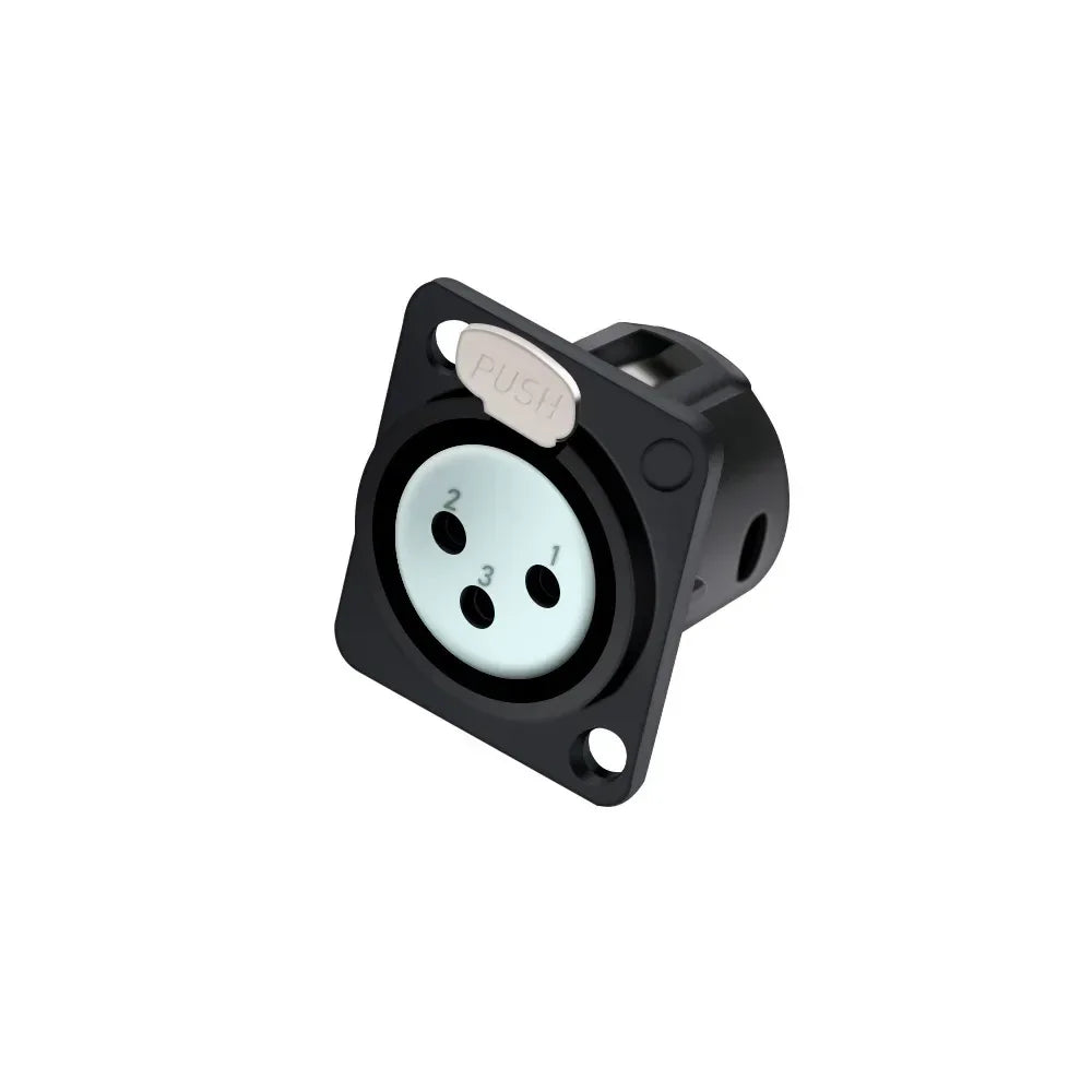 1pc 3Pin XLR Male/Female Panel Mount Chassis MIC Socket Audio Microphone Jack Plug Connector,Zinc Alloy Shell+Copper Contact