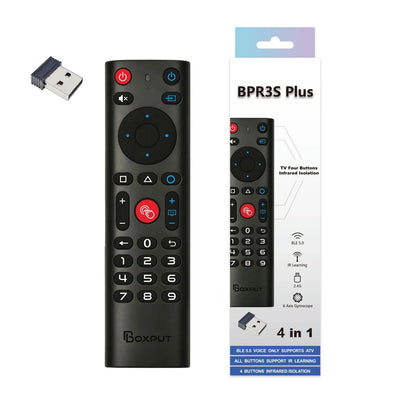 BPR3S PLUS BT Air Mouse Voice Function IR learning TV 2.4G Wireless Remote Controller With Gyroscope for Android TV Box/PC