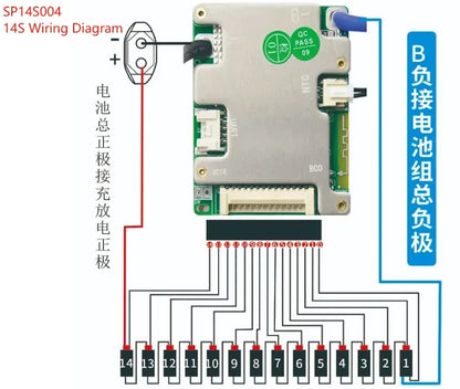 JBD Smart BMS 7S 8S 9S 10S 11S 12S 13S 14S 24V 36V 48V Built-in BT 20A 30A BMS Lifepo4 Li-ion Passive Balance Uart for E-bike