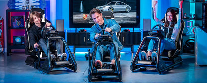 GTPLAYER Racing Simulator Cockpit with Seat, Sim Racing Cockpit Multi-function Adjustable Gaming Wheel Stand for G25 G27 G29