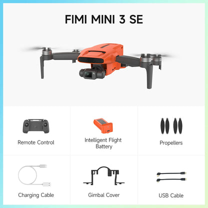 FIMI MINI 3 new Camera Drone 249g 4K 60fps AI Super Night Video 9KM flight distance 1/2-inch 48MP Sensor mini pro drone