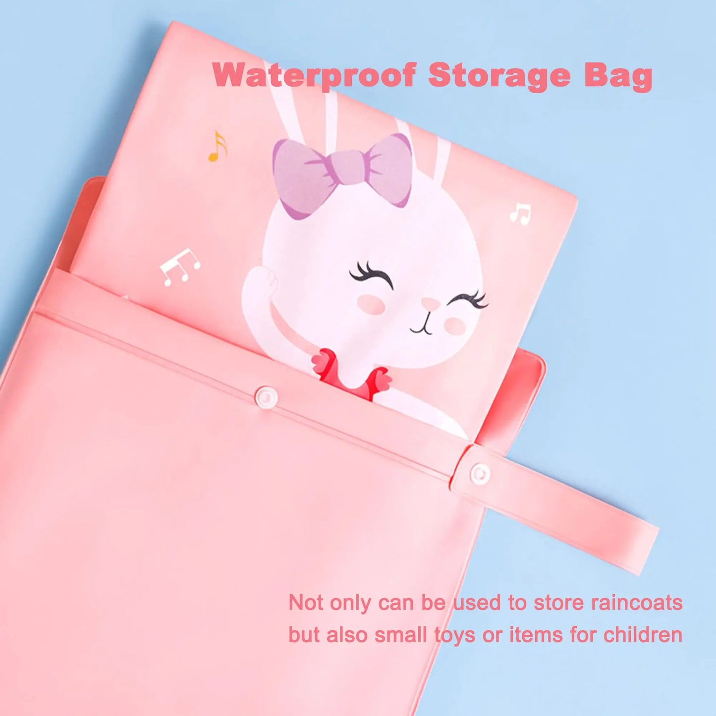 Kids Raincoat Waterproof Cute Dinosaur Space Design with Hood Big Space for Schoolbag and Transparent Brim for Children